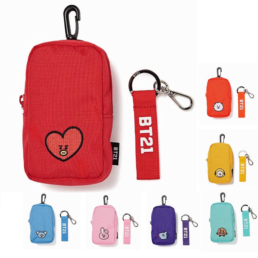 BTS Wallet BTS cartoon TATA coin purse waist bag item bag mini pouch carry bag small card bts
