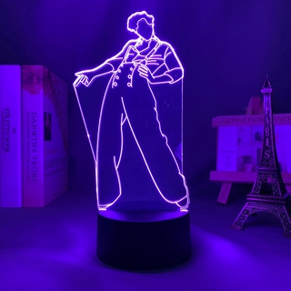 3d Luz Da Noite Lâmpada Harry Estilos Presente Para Fãs Quarto Decoração Luz Led Sensor De Toque Mudança De Cor Mesa De Trabalho Lâmpada Harry Estilos