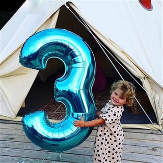 Balões De Números De 32 Polegadas Prateado / Balão Flutuante Com Bolas Infláveis Para Decoração De Festa De Aniversário (1)