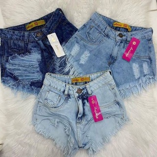 kit 03 Shorts Jeans Bermuda Atacado Hot Pant Luxo