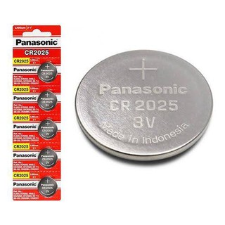 Bateria CR 2025 Panasonic Cartela Com 5 Unidades