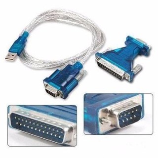 Cabo Conversor USB / Serial RS232 DB09 e DB25 80cm