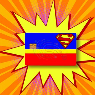 Adesivo Skin Para Cartao de Credito e Debito Logo Mulher Maravilha Super Homem (2)