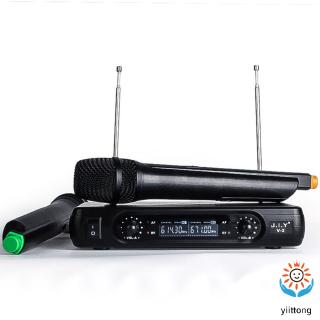 Microfone Profissional Sem Fio Karaoke Mixer Áudio Kits De Rádio Microfone De Mão Lcd