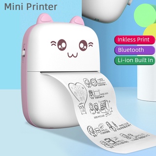 Mini Bolso Impressora Térmica Dos Desenhos Animados Para Android Ios
