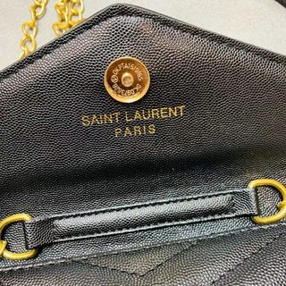 Saint Laurent classic caviar small chain diagonal one shoulder clutch ladies bag trend fashion high quality (9)