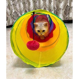 Brinquedo Interativo Para Gatos Pets Túnel Labirinto Colorido (7)