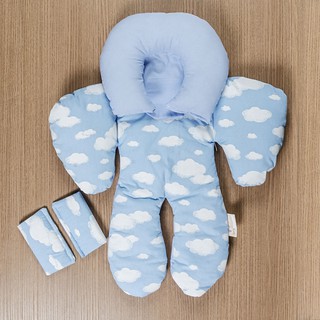 Almofada Protetora Para Bebe Conforto Nuvem Azul