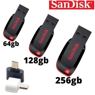 Pen Drive Sandisk Memória USB Flash Drive 64Gb / 128Gb / 256Gb + Brinde Adaptadores OTG (Embalagem LACRADA)