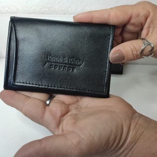 Mini Carteira - Carteira Unissex de Bolso em Couro (MC01) Porta Cartão, Dinheiro, Documento de Veículo, CRLV, CNH, RG