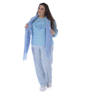 Pijama de inverno feminino plus size LISTRADO Victory (2)