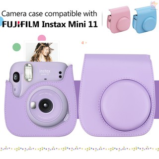 Instantânea Portátil Camera Case Bag Titular Pu De Couro Com Alça De Ombro Compatível Com Fujifilm Fuji Instax Mini 11