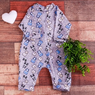 macacão para bebe masculino malha suedine 100% algodão pronta de ziper - macacão pijama / pijama para bebe / roupa de bebe