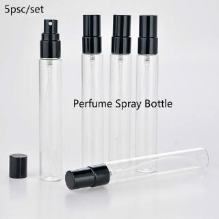 5pcs/set 2/3/5/10ml Clear Glass Spray Bottle Mini Glass Sample Vial Perfume Split Charging Atomizer
