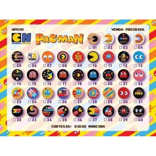 Tazos Diversos da Coleção Pac-Man dos Salgadinhos da Elma Chips - 2020 - Lacrados