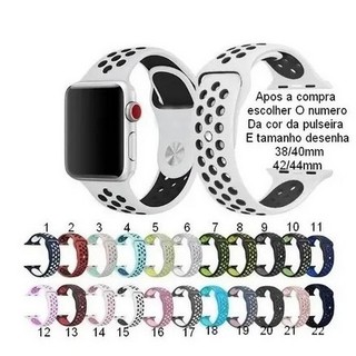Pulseira De Silicone Tipo Nike Furadinha Para Iwo 12,13 Apple Watch 38mm/40mm , 42mm/44mm (1)
