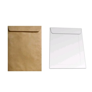100 Envelope A4 Kraft currículo documento saco papel branco 22x32