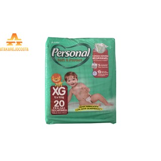 Fralda Descartável Soft and Protect Jumbo, Personal, Branco, Extragrande, 20 unidades (Embalagem pode variar)