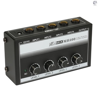Mh400 Mini Misturador De Linha De Áudio Com 1 / 4 Polegadas Ts Inp