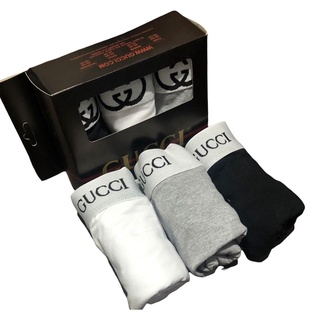 Kit 3 Cuecas Box Boxer Gucci em Algodão na Caixa Padrão Premium!