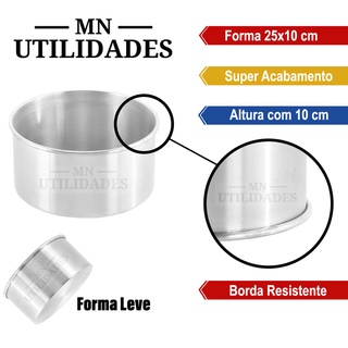 Forma De Bolo Redonda Alta 25X10 cm Alumínio Melhor Qualidade Do Mercado (2)