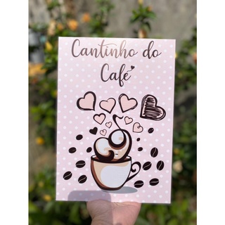 Placa Decorativa Cantinho do Café - Doceria - Confeitaria - Placa Café - Quadro MDF 30x21