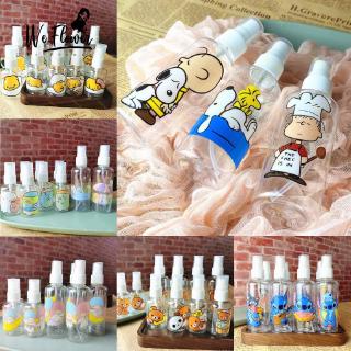 We Flower Plastic Empty Spray Bottle 50ml/100ml Container Sumikko Snoopy Stitch Little Twin Star Portable Bottles