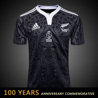 Camiseta Rugby Edição Comemorativa 100 Anos Aniversário Maori All Blacks