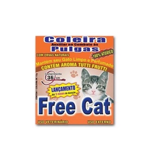 Coleira Natural Anti Pulga Free Cat 36cm 100% Atóxico Gatos