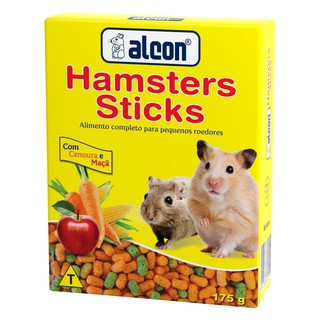 Ração Alcon Hamster Sticks 175g Alimento Hamsters pequenos roedores, como Hamster, Gerbil e Topolino