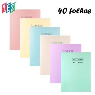 Pasta Catálogo 40 Folhas A4 Clear book Tons Pastel -yes Yes (1)