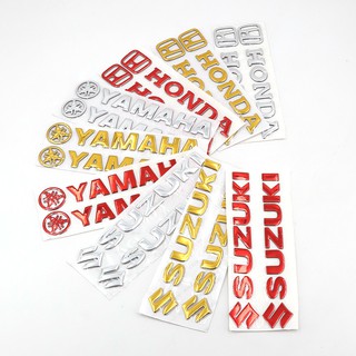 3D Motorcycle Stickers Yamaha Honda Suzuki Logo Emblems
