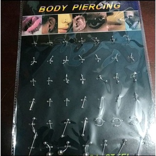 kit atacado revenda 42 piercing variados aço inox