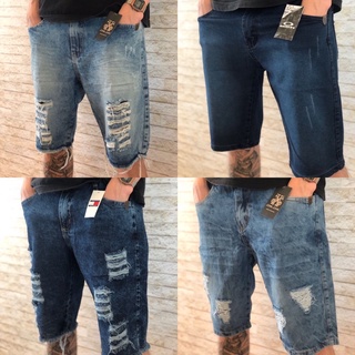 Bermuda Jeans Masculina Lycra Elastano Alta Qualidade