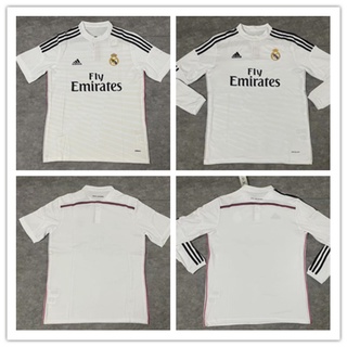 Camisa De Futebol Retrô 2014-2015 Real Madrid casa mangas compridas