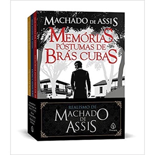 kit Realismo de Machado de Assis- contém 3 livros Memórias Póstumas de Brás Cubas, Dom Casmurro e Quincas Borba (1)