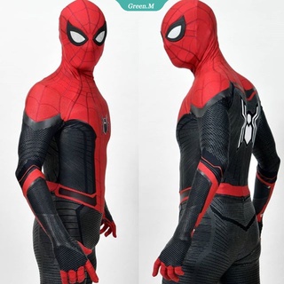 Superhero Spiderman Traje Bodysuit Para Crianças Spandex Zentai Halloween Homem Aranha Cosplay Macacão 3D Estilo (GM)