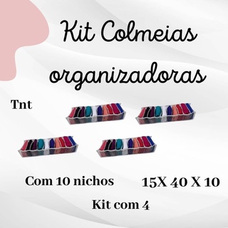 Colméias organizadoras calcinhas e cuecas kit com 4 unidades (tamanho 15X40X10)