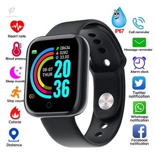smartwatch Relógio Smart Y68 D20 Rel Gio Com Bluetooth Usb Com Monitor Cartão Aco