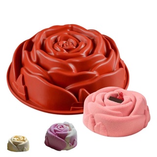 Forma de silicone grande flor rosa, Forma paran bolo de silicone