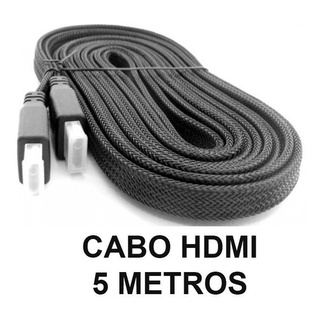Cabo Hdmi 5 Metros 1.4 Full Hd Tv Smart Led 3D 4k Projetor Notebook Pc