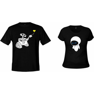 Kit 2 Camisetas Namorados Casal Filme Wall-e e Eva