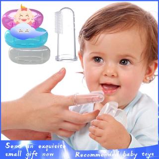 Escova de Dedo de Silicone para Higiene Bucal Infantil