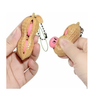 Chaveiro Amendoim Anti Stress Apertar Pressão fidget toy