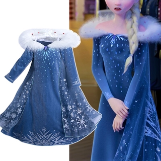 WFRV Anna Elsa 2 Menina Princesa Vestido Snow Queen Halloween Cosplay Traje de Festa Crianças Natal Vestidos Roupas Infantis (1)