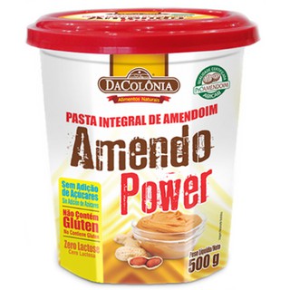 Pasta Integral de Amendoim Tradicional Amendo Power 500g - DaColônia