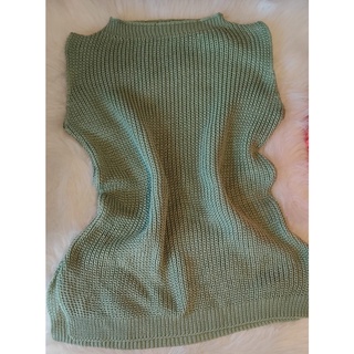 Max colete de trico tricot feminino inverso sobreposição pulover alongado (8)