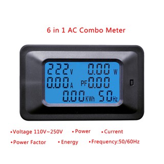20 / 100a Ac Lcd Painel Digital Medidor De Energia Watt Medidor De Tensão Monitor Kwh Voltímetro Amperímetro