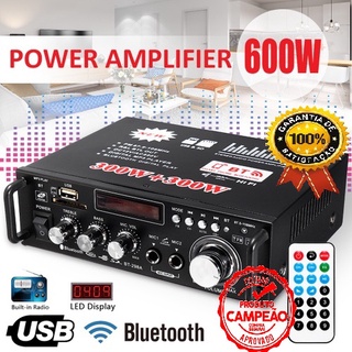 Amplificador de potência pequeno 600W 220V / 12V Hi-fi Car FM estéreo MP3 Home Card Mini USB