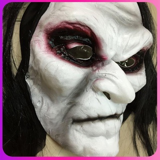Promoção Máscara Halloween Zumbi Props Grudge Hedging Máscara Zumbi Realista Masquerade Halloween Máscara De Cabelo Longo Máscara Assustador (5)